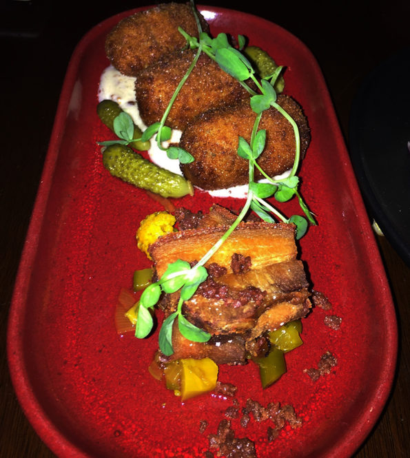 Homestead Croquettes and Pork belly