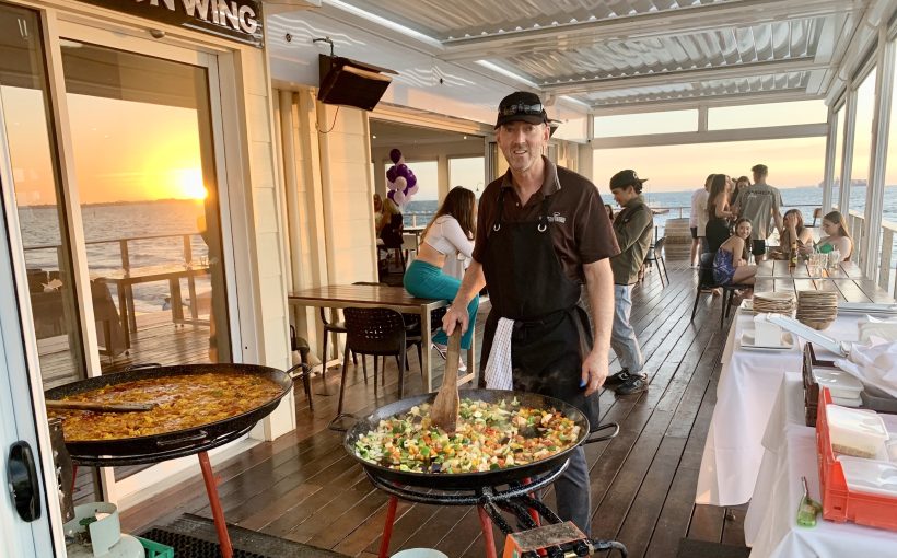 Andrew and paella
